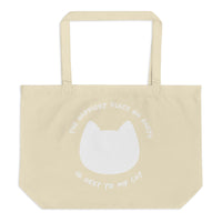 Happiest Place on Earth - Cat Large organic tote bag