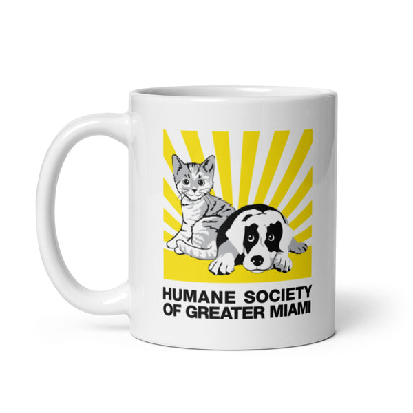 Humane Society of Greater Miami White glossy mug